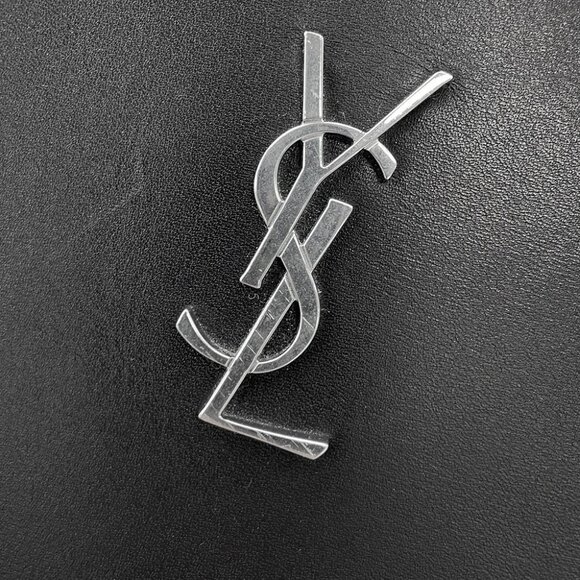 SAINT LAURENT PARIS Monogram Zip Tablet Holder Leather Black 4 - Picture 9 of 16